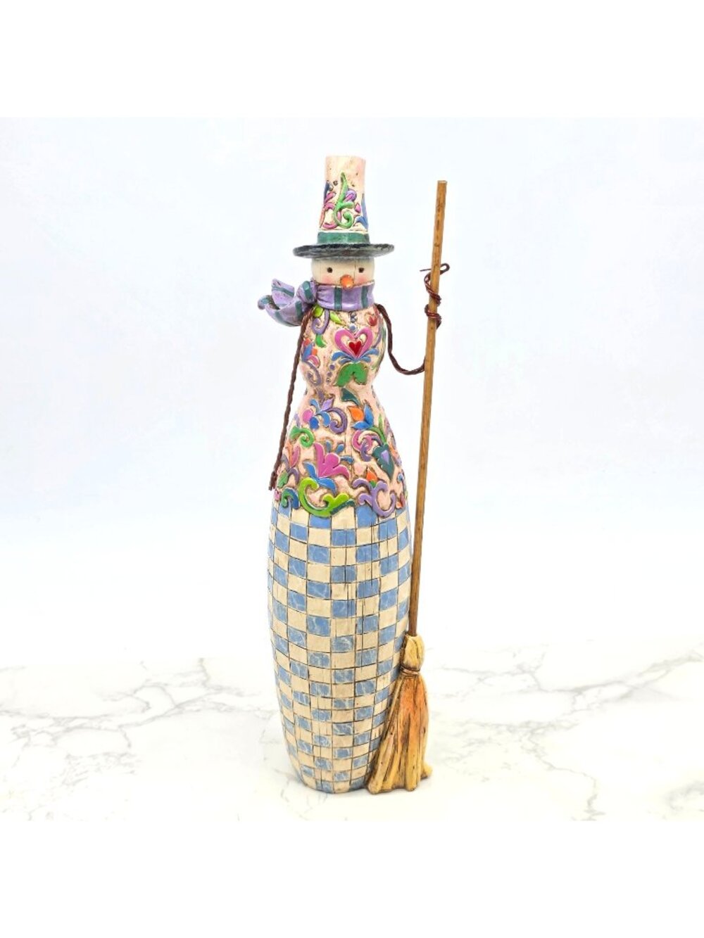 Jim Shore Happy Home Snow Woman Enesco 2004 Discontinued Retired 12" Folk Art